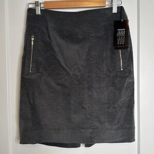 NWT Etcetera Pewter Velvet Pencil Skirt -‎ 4
